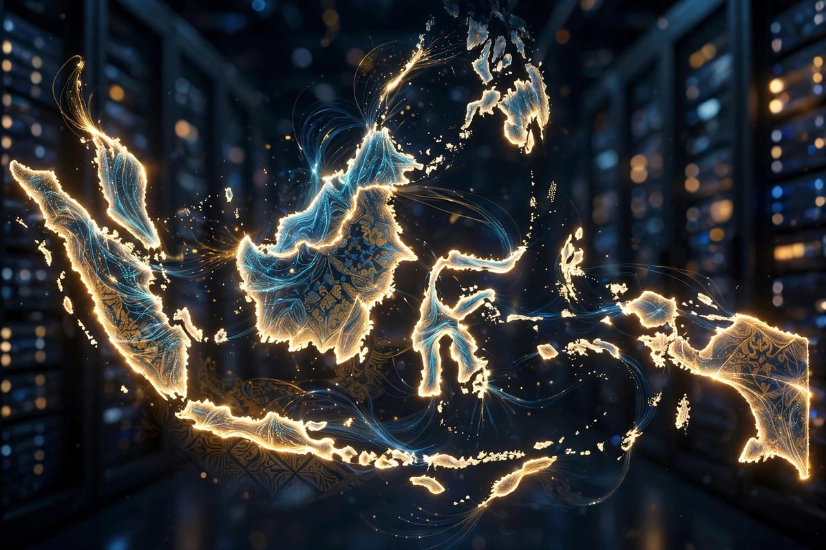 Ilustrasi model AI open source GoTo 27 miliar parameter memahami bahasa Indonesia dan bahasa daerah